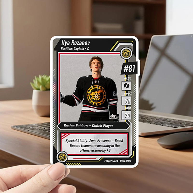 Personalized HR Hockey Design Sticker with Custom Design, Water Bottle Sticker