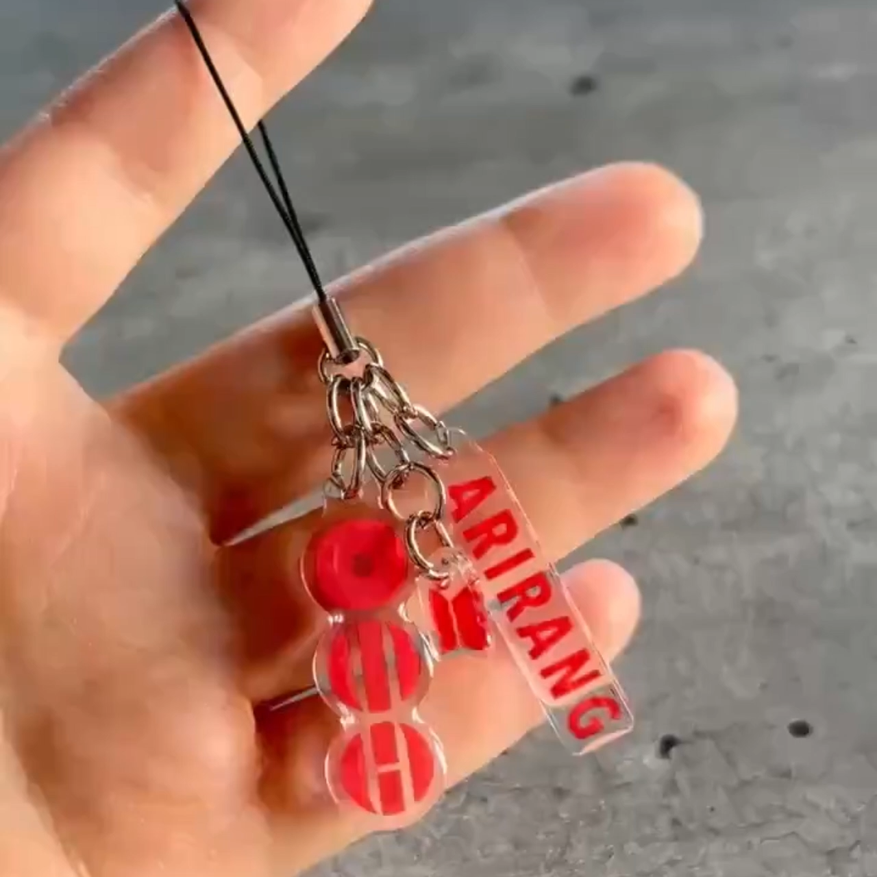Personalized Acrylic Phone Lightstick Charm K-Pop Arirang Acrylic Keychain for Fans