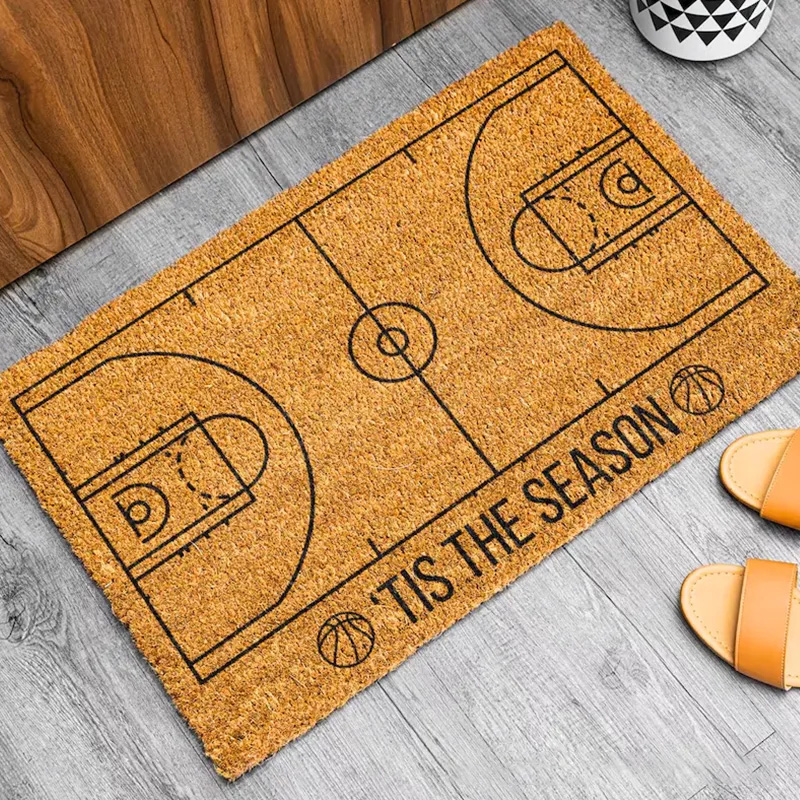 Personalized Basketball Court Doormat with Custom Design for Sports Fans
