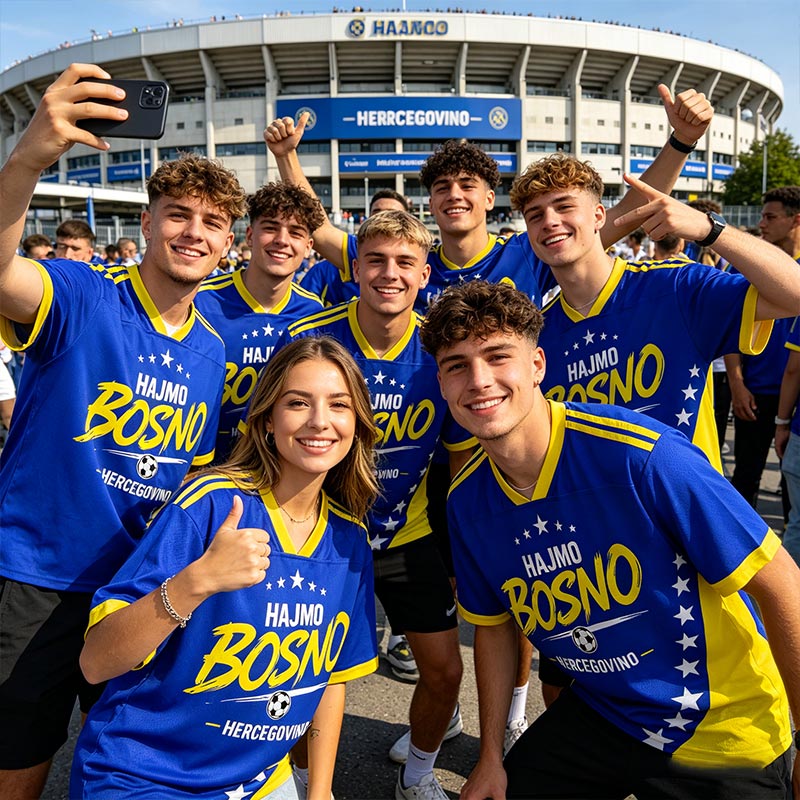 Personalized Bosnia Zmajevi Soccer Competition Jersey 2026 Zmajevi Bosnian Soccer Game Day Outfit Balkan Sports Fan Gift