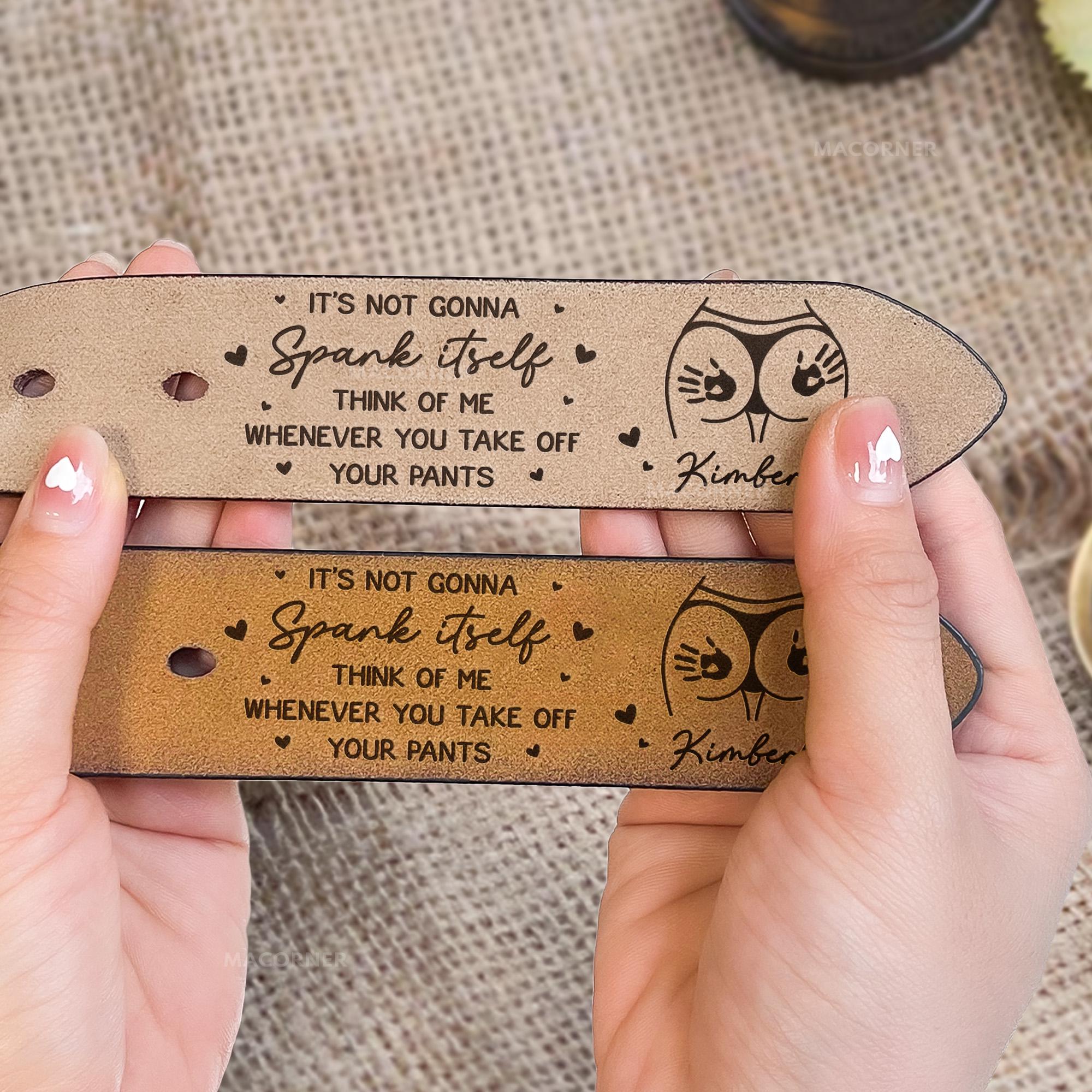 Personalized Leather Belt For Him, Funny Gift For Men, Gift For Husband Boyfriend, Valentine's Day Gift, Anniversary Gift, Custom Engraved Belt