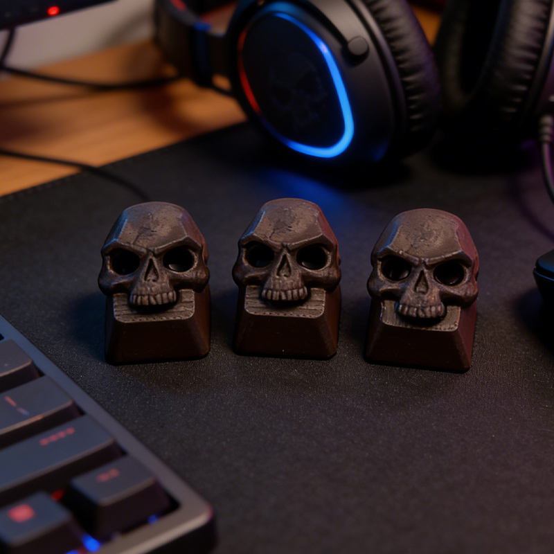 3D Printed Skull Keycaps Keyboard Decoration Computer Game Enthusiast Gift for Your Boyfriend