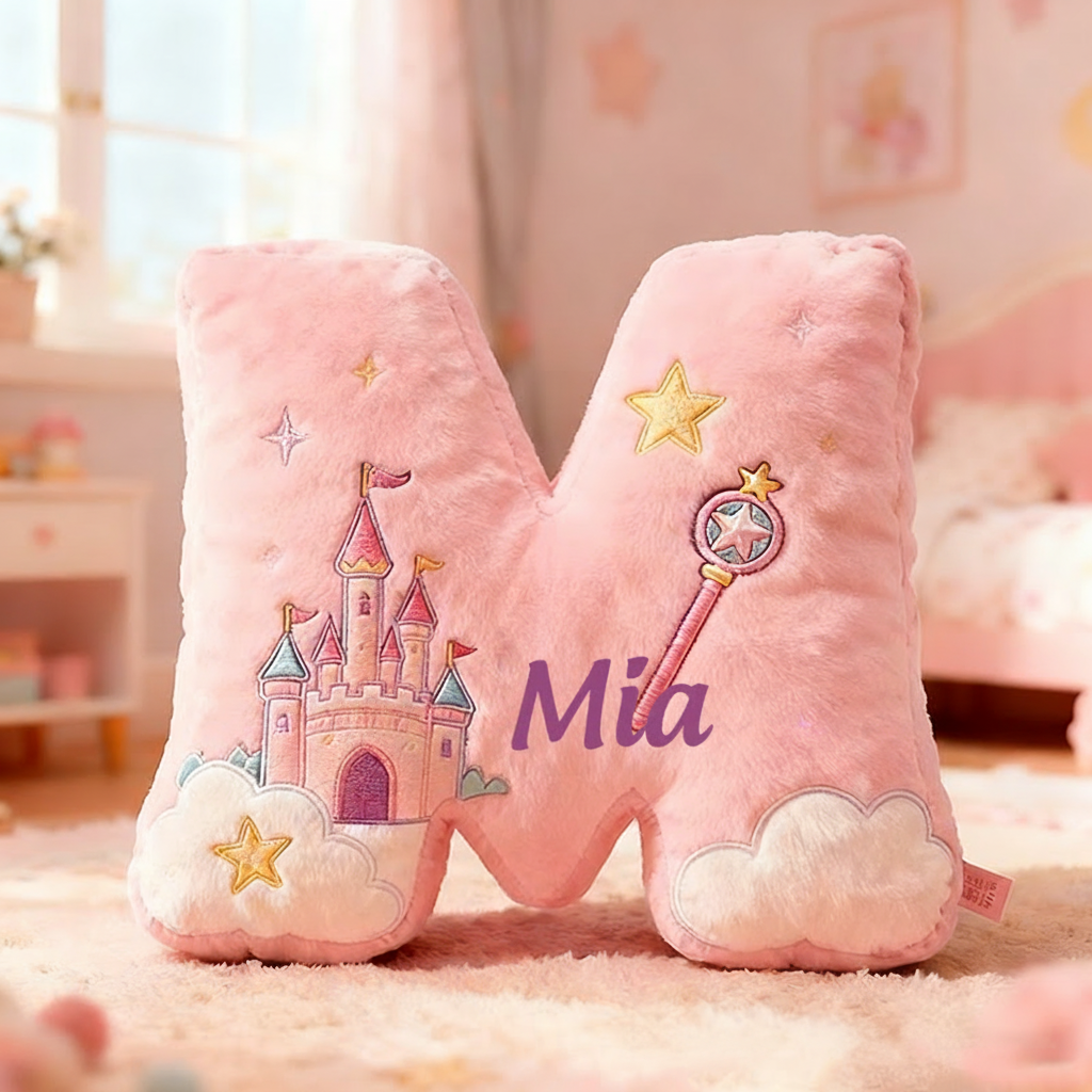 Personalized Colorful 26 Letters Graphic 3D Print Cute Christmas Gift Pillow Cut Magic Beautiful Letter Custom Pillow christmas Gift for Kids