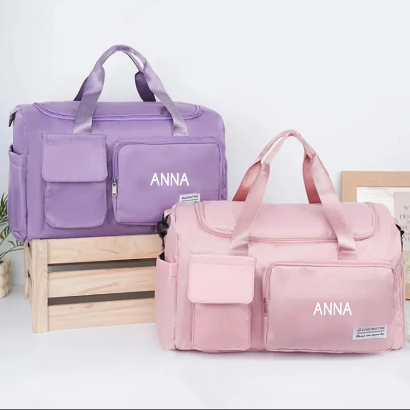 Personalized Fitness Duffel Bags Monogram Training Gym Bag with Multiple Compartments for Gym Lovers 