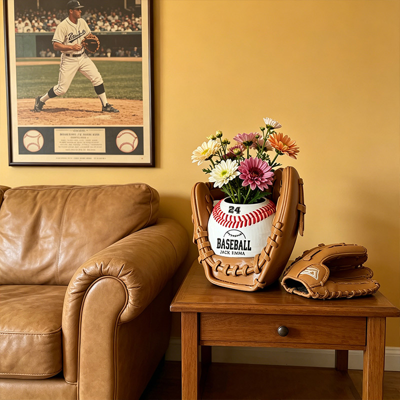 Personalized Baseball Ball Planter Gift Decoration Home Decor Unique Gift for Baseball Mom