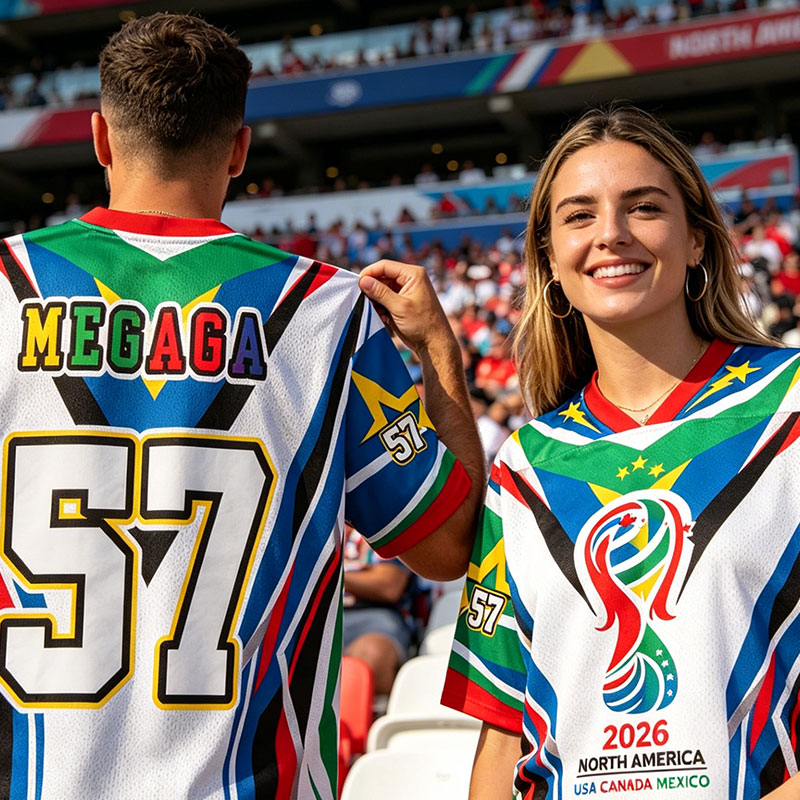 Personalized Football Mesh Jersey Colorful Sport Graphic Style Custom Name and Number for Football Fans