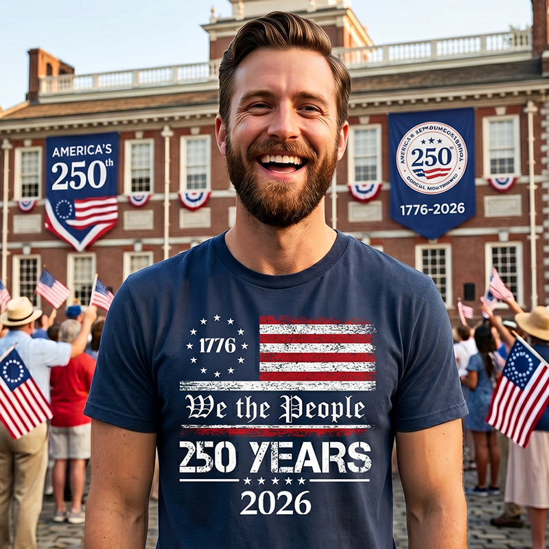 250th America Anniversary Shirt Patriotic Tee with USA Flag We The People Shirt 