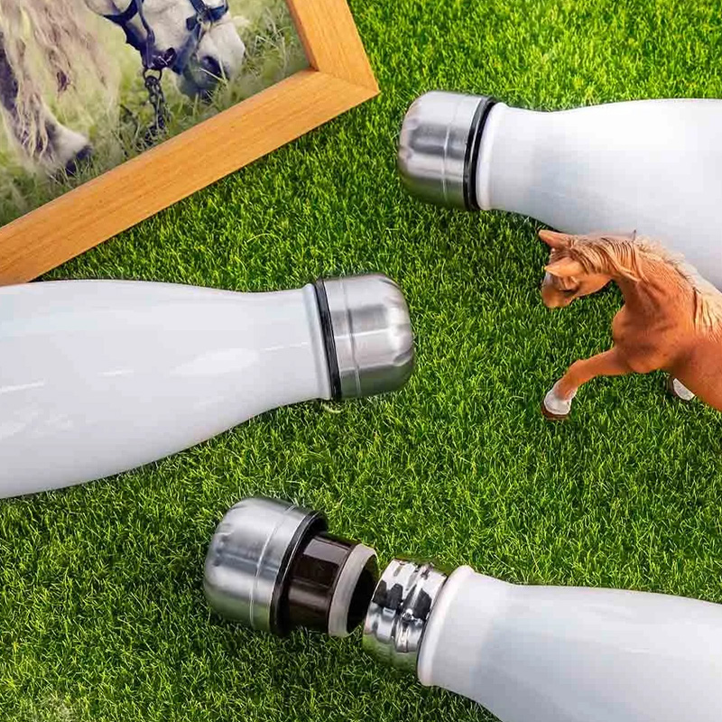 Personalized Horse Design Snaffle Bits Show Jumping Horse Insulated Bottle Pony Owners Thermal Flask Water Bottle for Equestrain Lovers