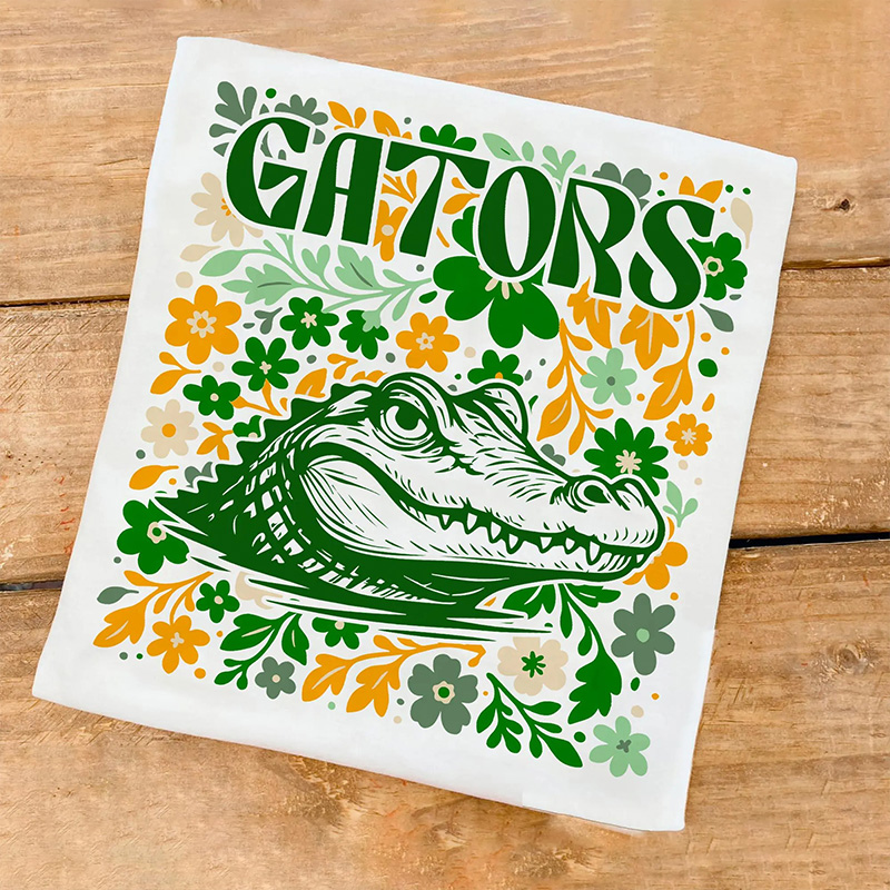 Personalized Sport Mascot Shirt Floral School Spirit Tee for Game Day