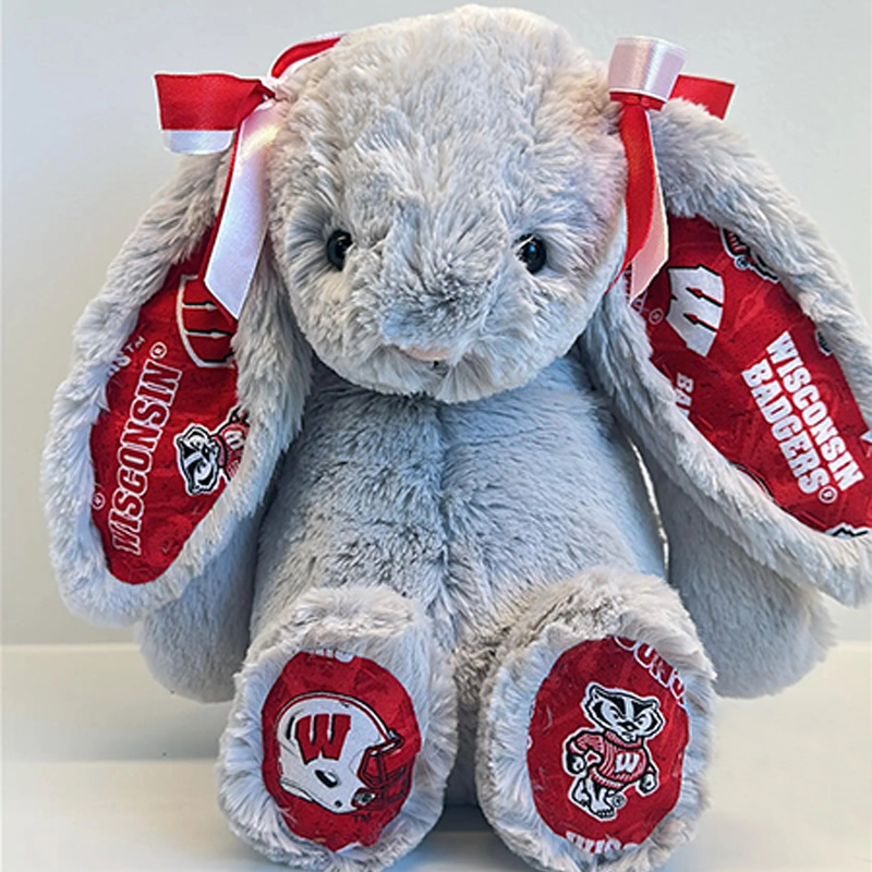 Personalized Collegiate Cute Bunny with Custom School Spirit Bunny  Graduation Alumni Gift - Over 1000+ Schools
