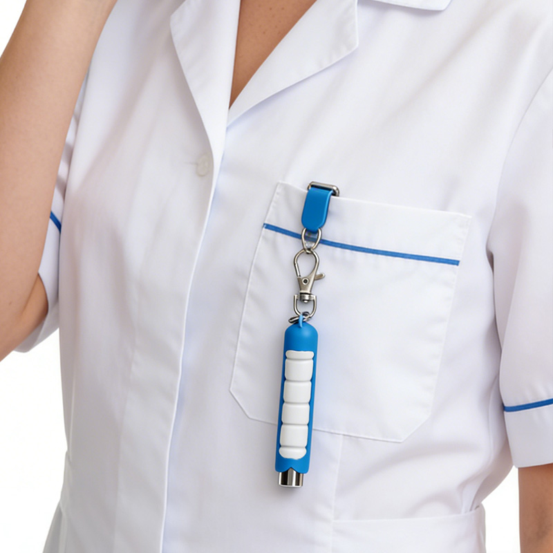 Novelty External Catheter Pen Light Keychain – Funny Light Keychain for Nurse Gift, Medical Humor Accessory