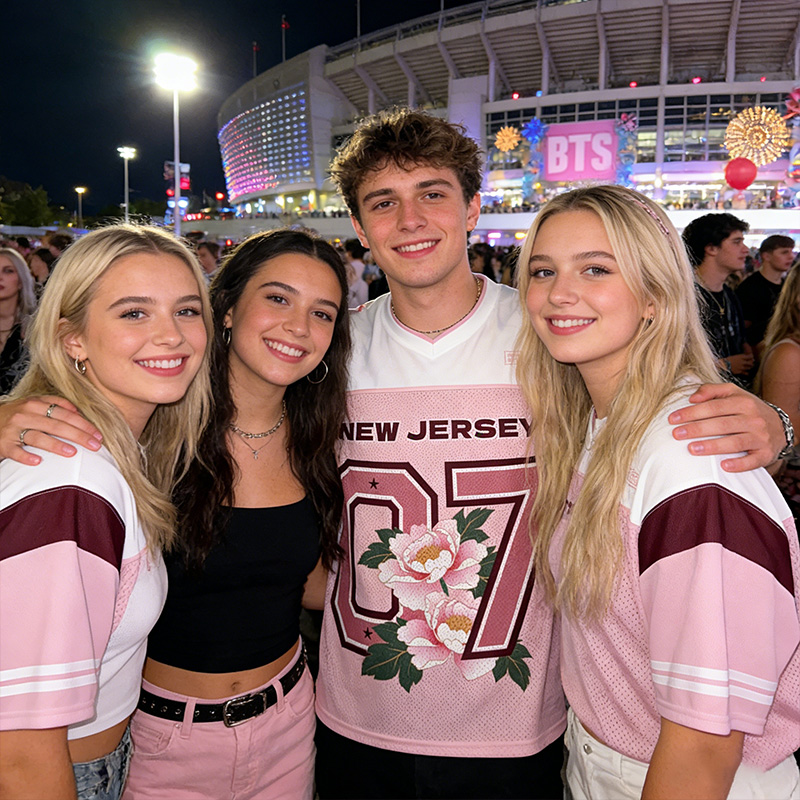 Personalized BTS Fans Crop Jersey K-Pop Member Crop Jersey New 2026 World Tour BTS Mixed Mesh Jersey Gift For Fans