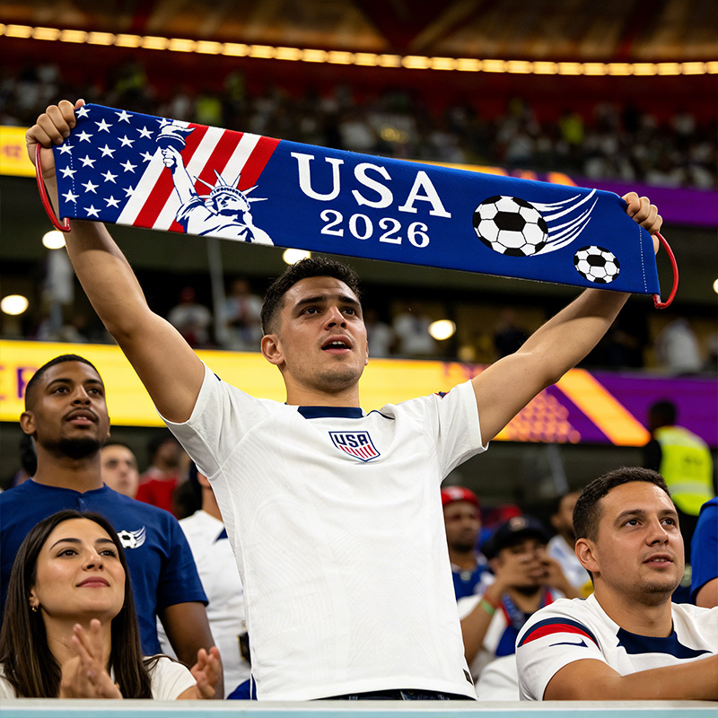 2026 Soccer Match National Flag 4 Pack Banners Handheld National Flag Banners for Soccer Fans