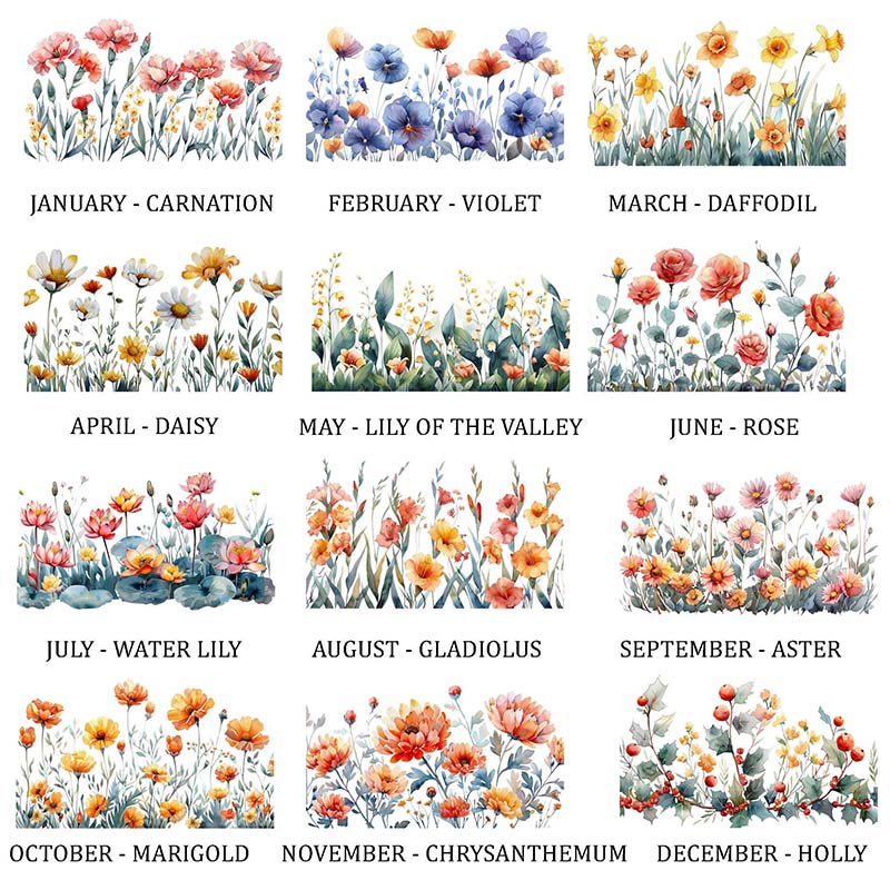 Personalized Birth Flower Foldable Crochet Hook Organizer with Name Knitting Accessories Mother's Day Gift for Crochet Enthusiasts