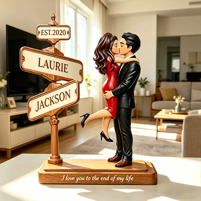 Personalized Couple Street Sign Design Plaque Valentine's Day Gift for Couple with Name Road Sign Gift