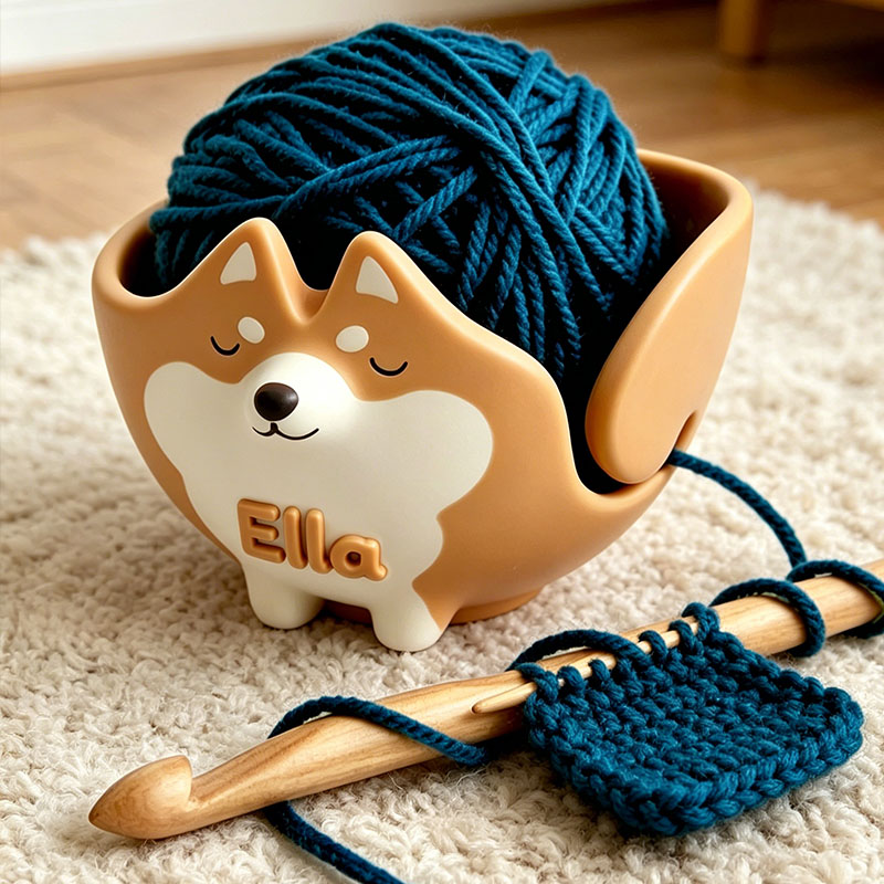 3D Printing Fox Cat Highland Cattle Fowl Frog Koala Dog Yarn Bowl Knitting Bowl Crochet Bowl