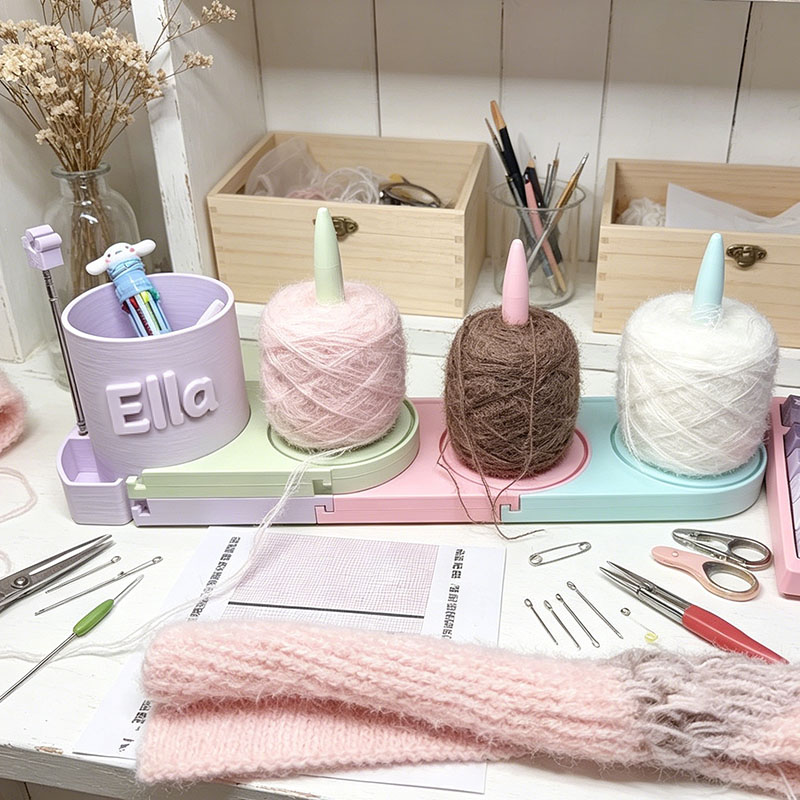 Personalized Crochet Tool Storage Box Crochet Tool Storage Rack Yarn Ball Holder Which Feeds by Revolving the Wool for Knitting and Crocheting