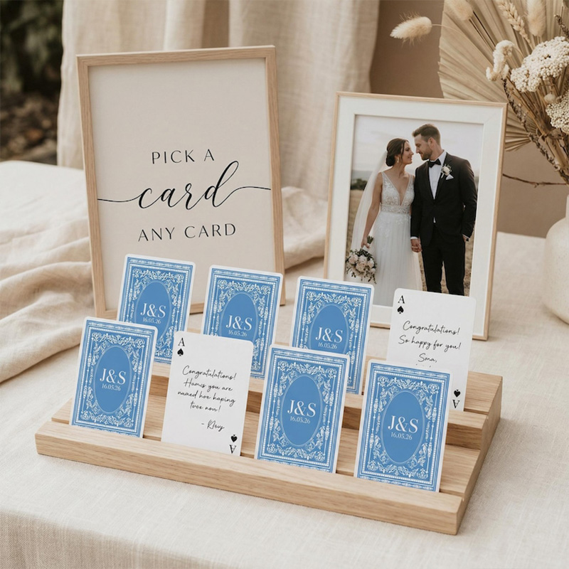 Personalized Fun Wedding Guest Message Playing Cards Deck Personalized Wedding Guest Book Alternative - Unique Wedding Playing Cards