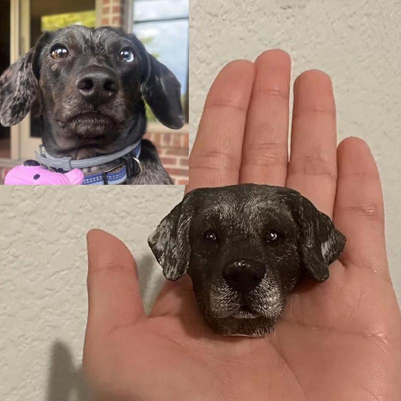 Personalized Pet Lover Pet Photo Dog Cat Plaster Sculpture Car Diffuser