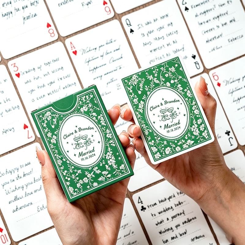 Personalized Fun Wedding Guest Message Playing Cards Deck Personalized Wedding Guest Book Alternative - Unique Wedding Playing Cards