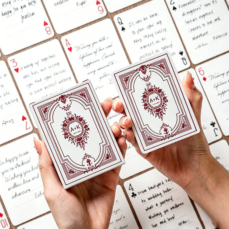 Personalized Wedding Guest Message Playing Cards Deck Personalized Wedding Guest Book Alternative - Unique Wedding Playing Cards