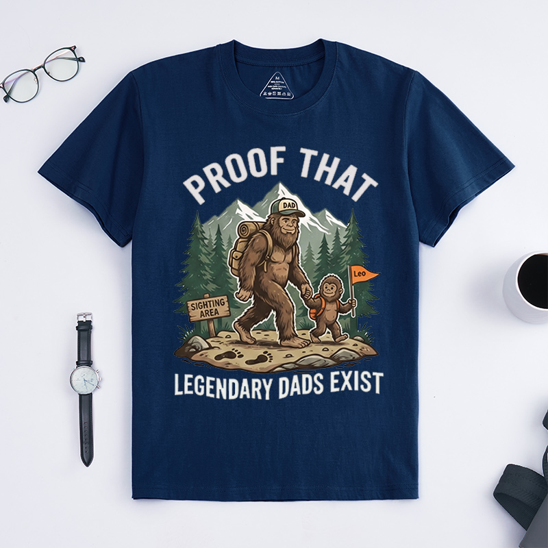Personalized Proof that Legendary Dads Exist Shirt Father‘s Day Gift Shirt Customized with Kids Cool Dad Gift