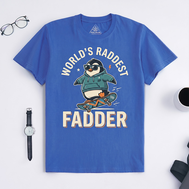 Personalized World’s Raddest Fadder Shirt Dad T-Shirt with Name Custom Birthday Father's Day Gift for Him