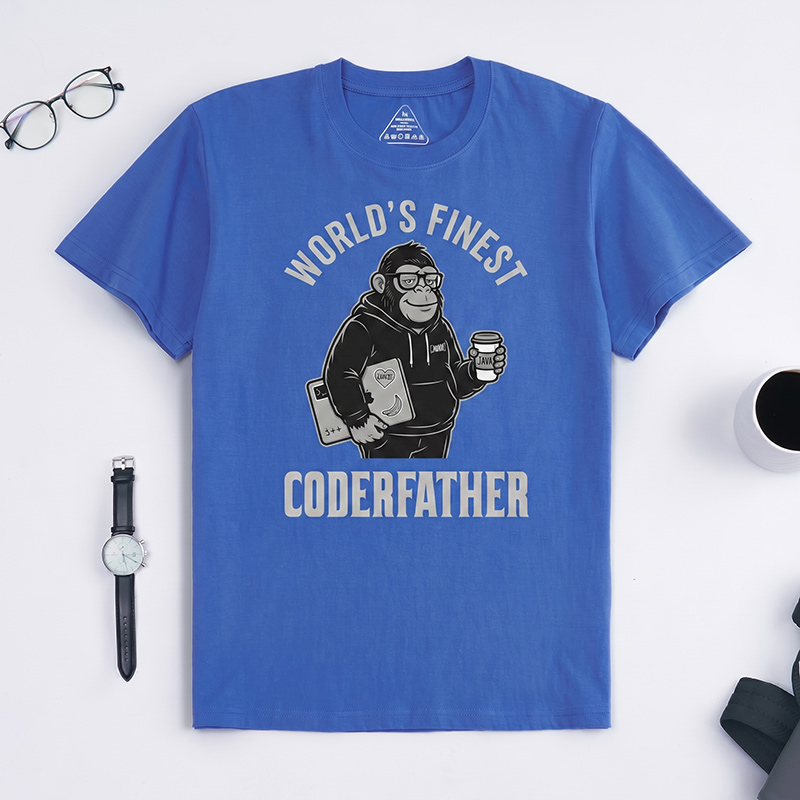 Personalized World’s Finest Coderfather Shirt Dad T-Shirt with Name Custom Birthday Father's Day Gift for Him