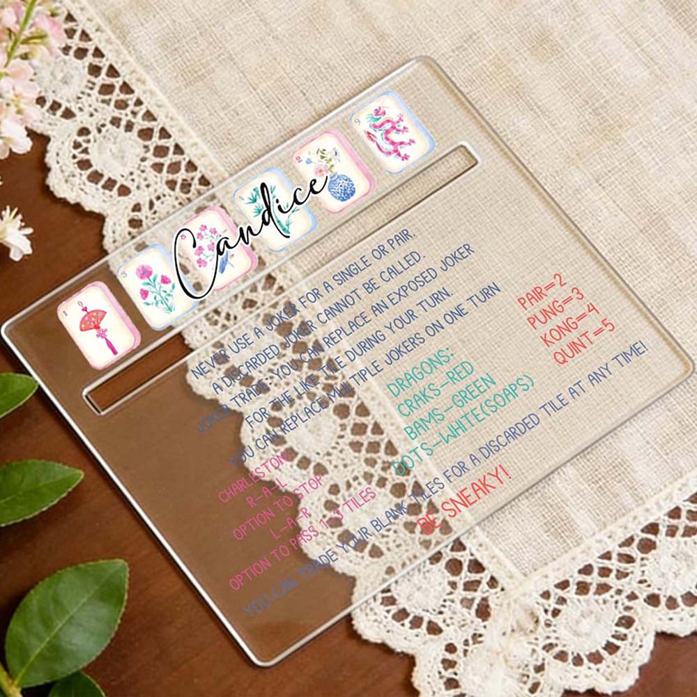 Acrylic Mahjong Line Reader Mahjong Accessories Mahjong Line Finder Mahjong Lover Gift Personalized Mahjong Gifts