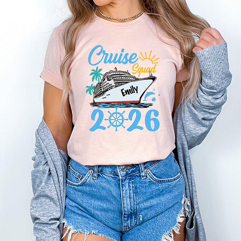 Personalized Cruise Squad 2026 Shirt Matching Family Vacation Tee Cruise Squad Name Shirt Cruise Group Shirts Custom Family Cruise Name Shirts