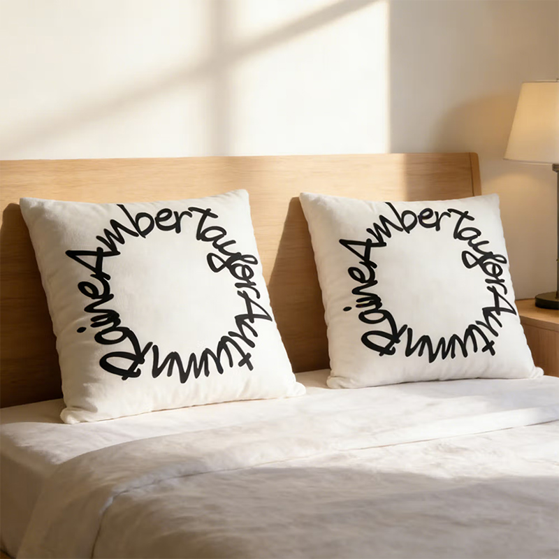 Personalized Circle 3-5 Names Soft Throw Pillow Cover Home Decor Birthday Mother's Day Father's Day Gift for Family