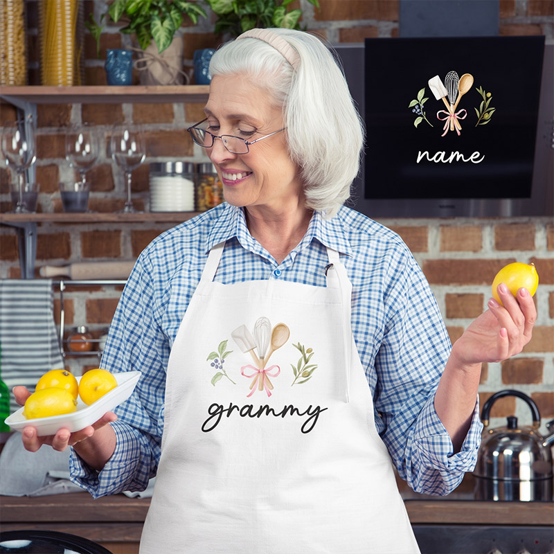 Personalized Mom & Kids Apron Custom Matching Aprons with Pockets Matching Apron Set Mommy and Me Gift 