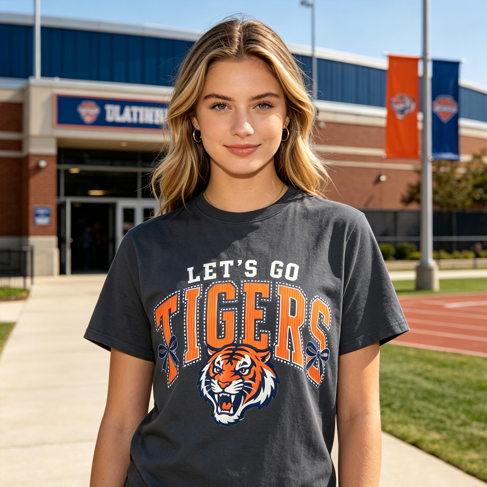 Personalized School Mascot Classic T-Shirt Let's Go Team School Spirit Team Back To School Gift