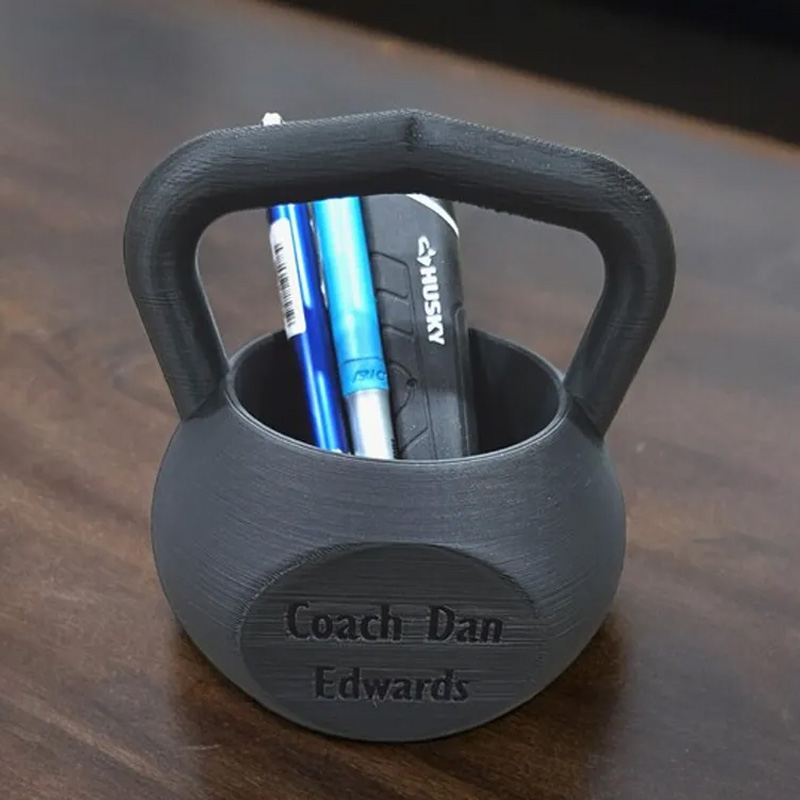 Personalized KettleBell Pen Holder Gym Desk Organizer Gym Gift CrossFit Pen Cup Gym Accessory Great Gift for Coach Trainer Gym Lover