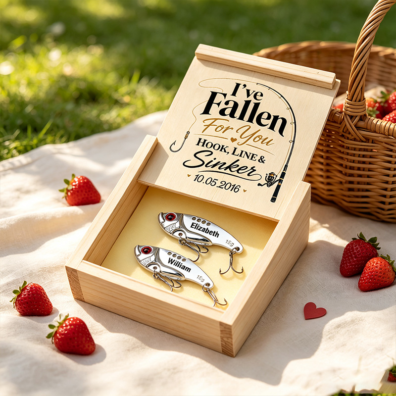Personalized Love Hooked Me Hard Personalized Custom Fishing Lure for Fishing Couple Gift