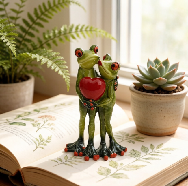 Resin Couple Frog Figurines