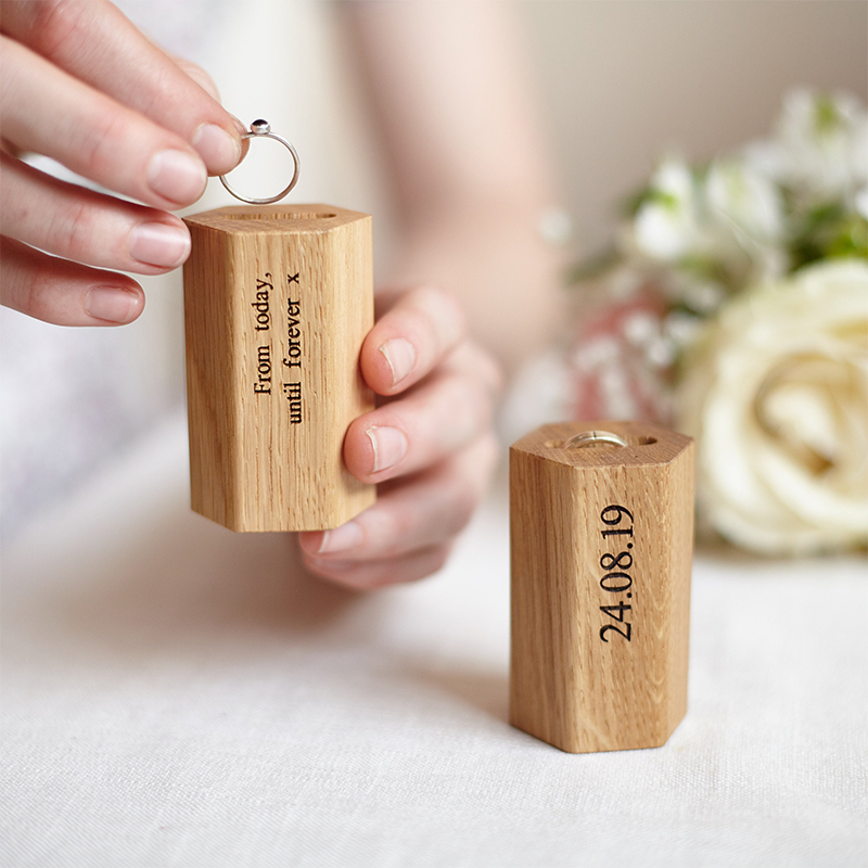Personalized Walnut Wooden Ring Dish, Wedding Ring Holder, Valentine’s Day Gift, Wedding, Engagement, Anniversary Gift for Her