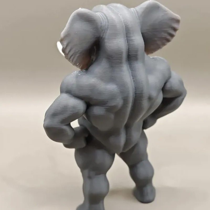 Personalized 3D Printed Hench Elephant Muscular Gym Gift Desk Mascot Weightlifter Strength Trainer Desk Decor Gift for Friends Gym Rat Gym Lovers