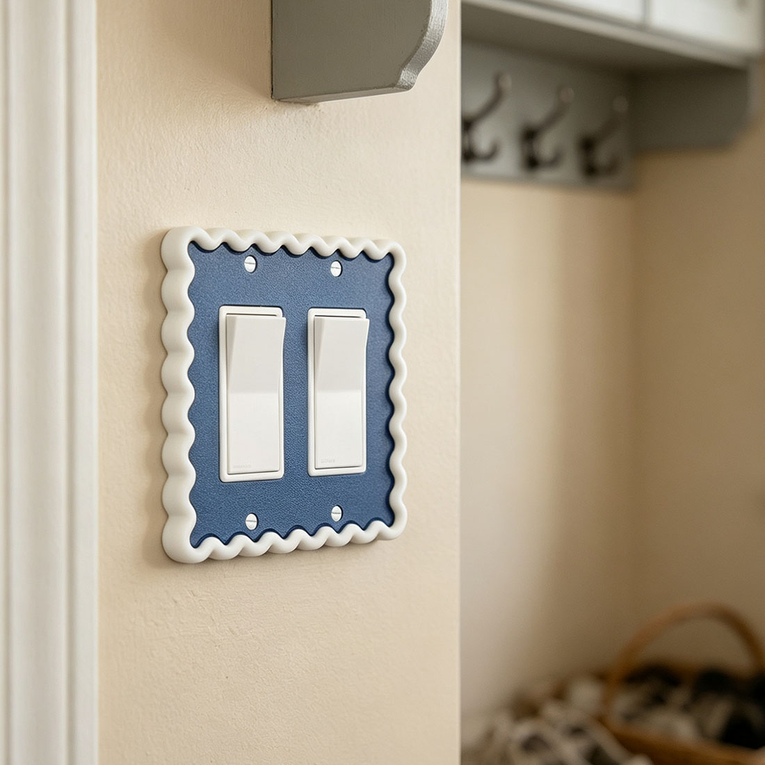 Wavy Light Switch Cover Wavy decoration fits Toggle Rocker Duplex Outlet