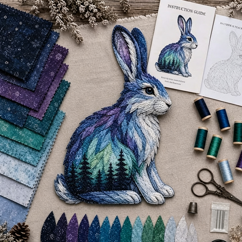 Northern Lights Wildlife Patchwork Kit