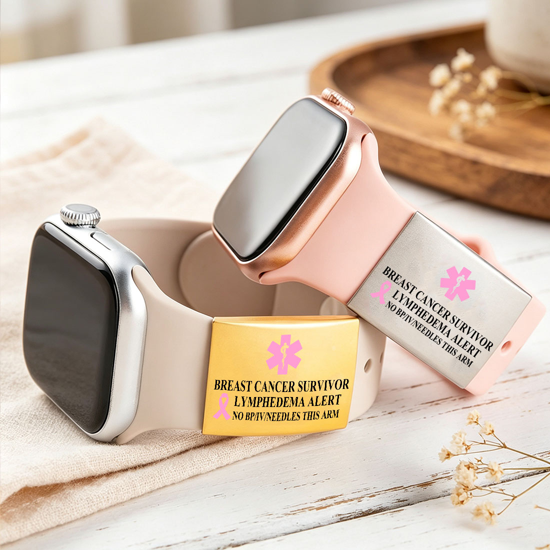 Personalized Medical Alert ID Tag Emergency Safety Plate for Watch Band Fitness Runners Athletes Climbers Elderly Essential