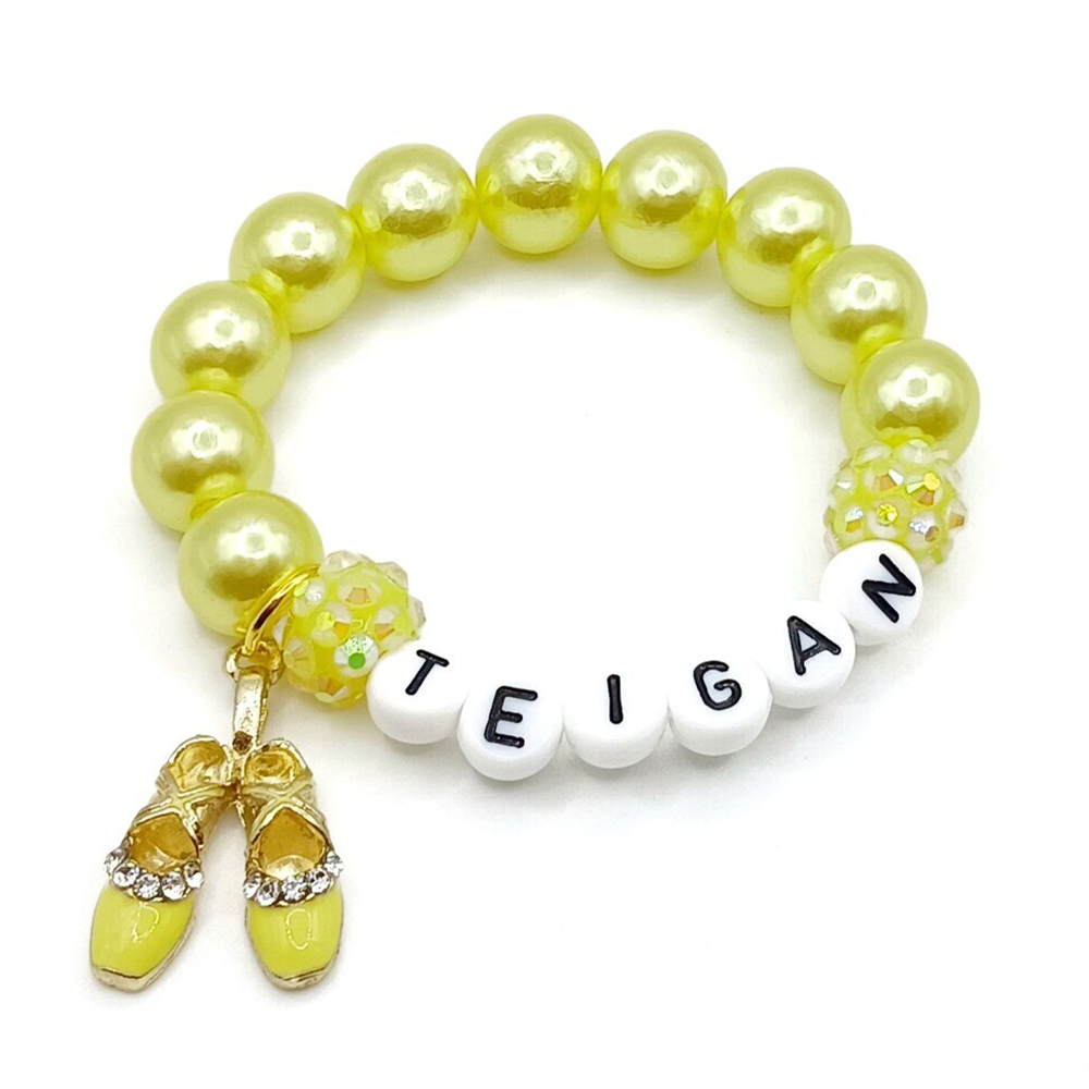 Personalized Ballet Name Bracelet Girls Ballerina Jewelry