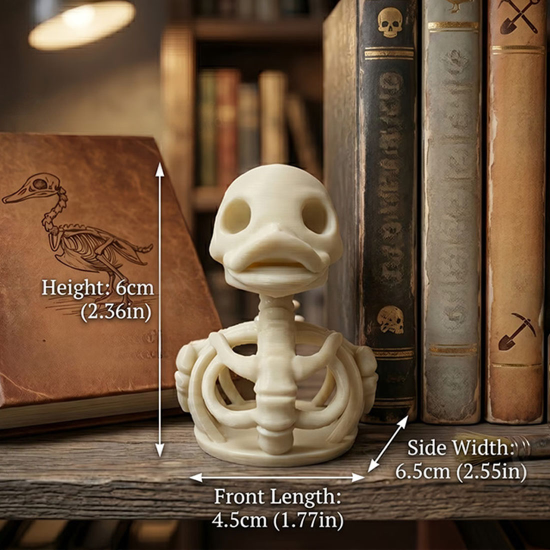 Skeleton Duck Figurine Cute Halloween Garden Decor