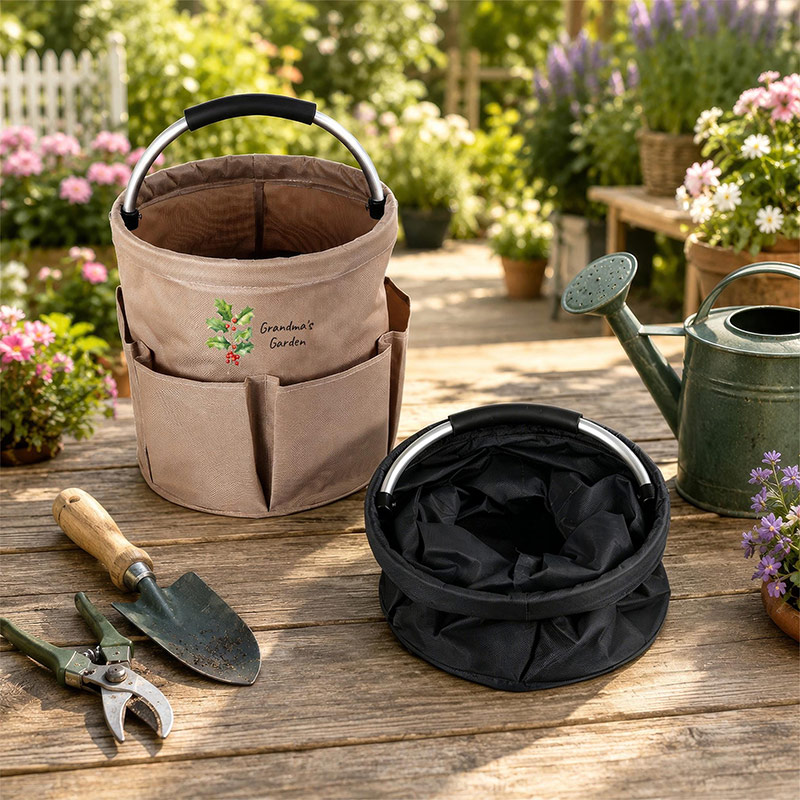 Personalized Garden Tool Tote Bag Gardening Tote Collapsible Oxford Cloth Organizer Gift for Mom Grandma Gardener