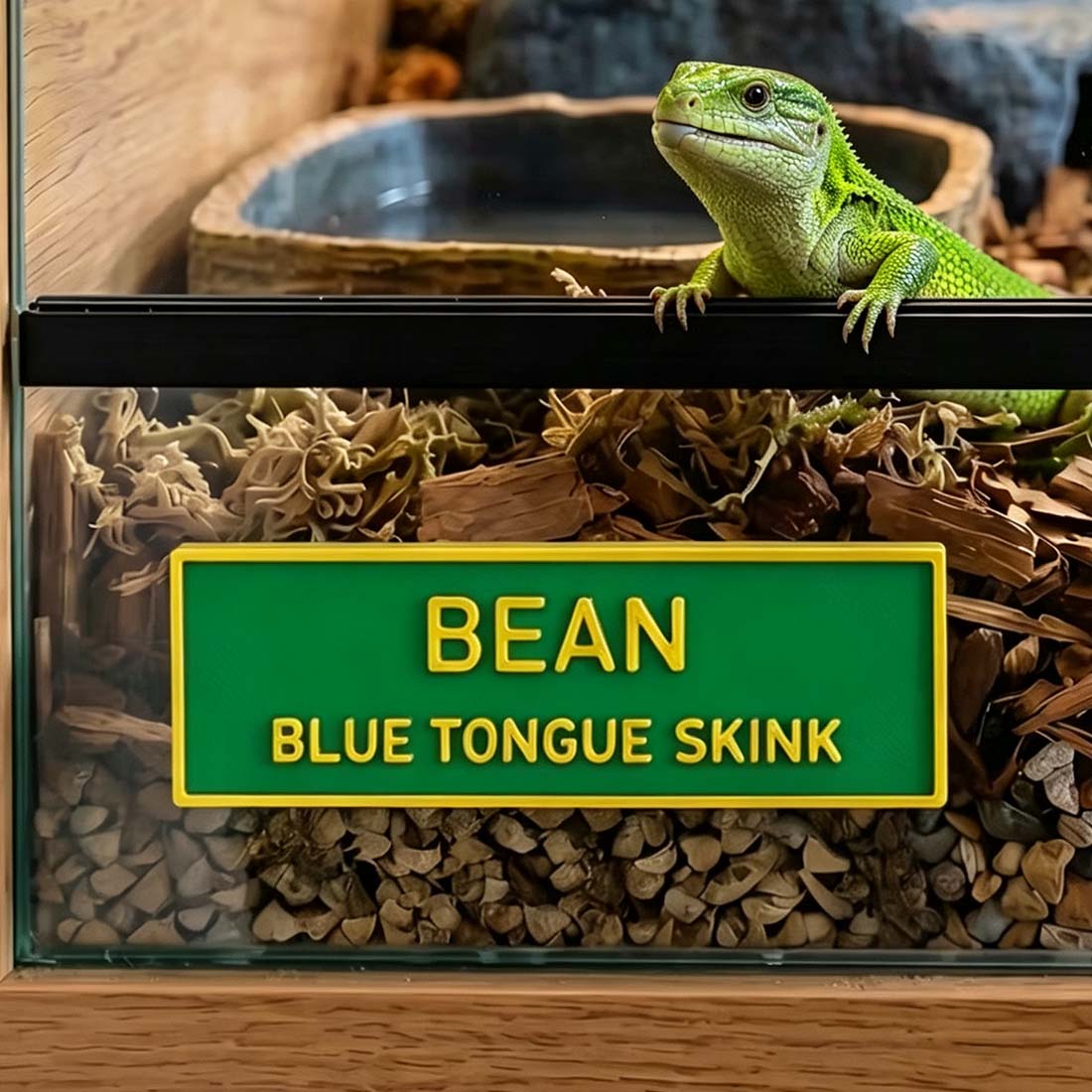 Personalized 3D-Printed Multicolor Magnetic Lizards Snakes Spiders Vivarium Name Sign