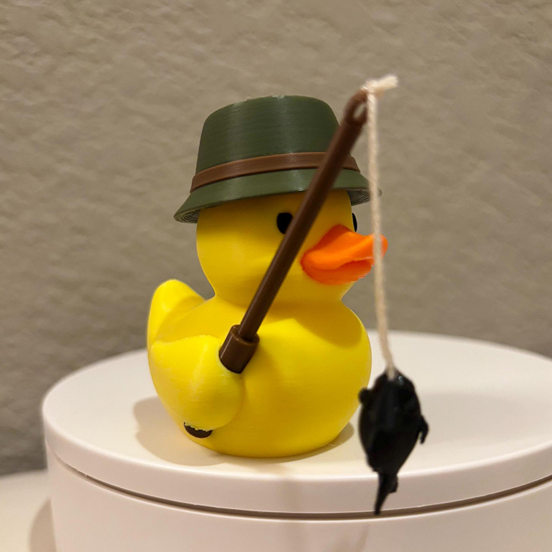 Personalized Fisher Duck Novelty Country Vibe Duck Outdoor Adventure Duck Gift for Fishing Lover Collectible Dad Gift