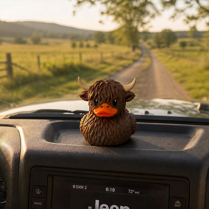 Personalized Highland Cow Duck Highland Lover Gift Collectible Rustic Decoration Country Style Western Accessory Gift