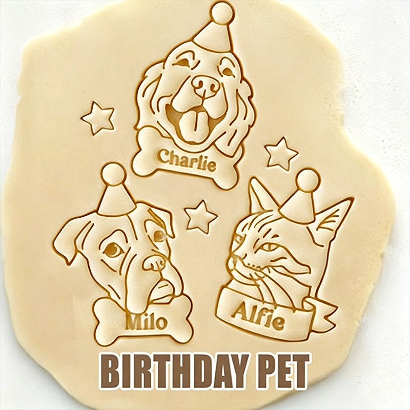 Personalized Pet Dog Photo Cookie Cutter Birthday Pet Portrait Cookie Cutter | Pet Party Gift