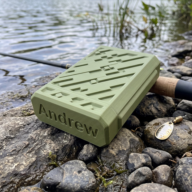 Personalized Pocket Fishing Tackle Box with Name for Dad Grandpa Papa Fishing Gifts