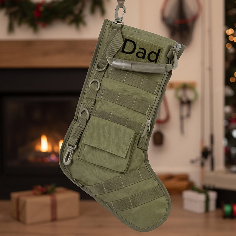 Personalized Tactical Christmas Stockings for Dad Grandpa Custom Camouflage Christmas Stockings Name Christmas Stockings Dog Stockings Gifts for Soldiers Veterans